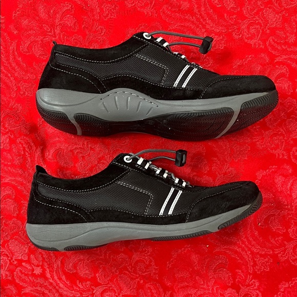 Dansko Helen Black Walking Sneakers EU 39 US 8.5-9 Suede Mesh Comfort Shoes - Picture 4 of 9